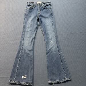 Levi Strauss Low-Rise Flair Denim Jeans Girls Sz M‎ Blue Pre-Owned Excellent